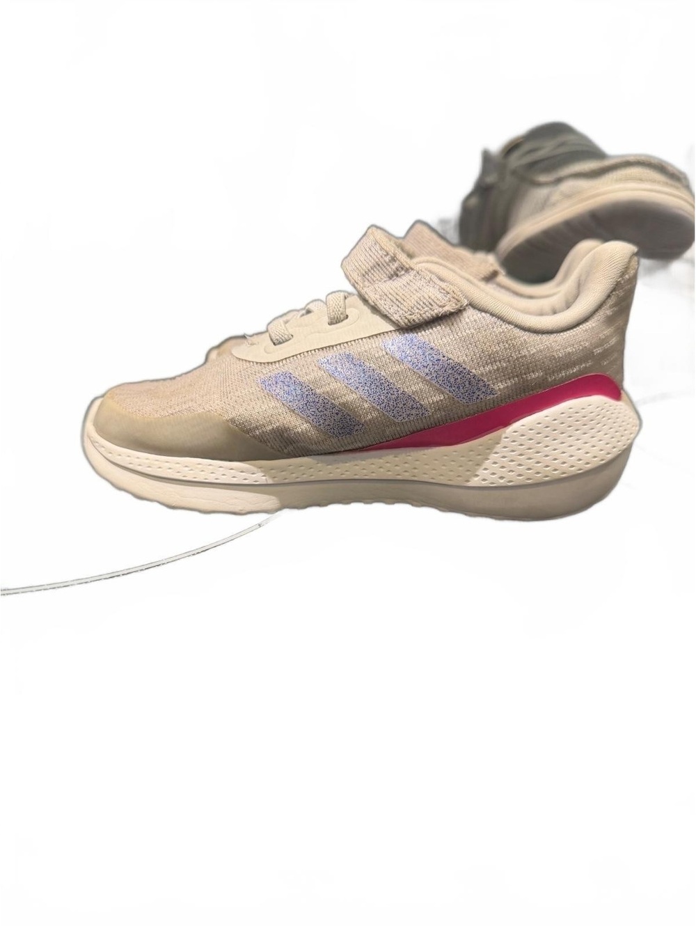 adidas Runfalcon 3.0 Kids Grey Pink Strap Sneakers size 8k